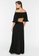Trendyol black Carmen Collar Blouse and Skirt Set 5C69FAA7B8AC13GS_2