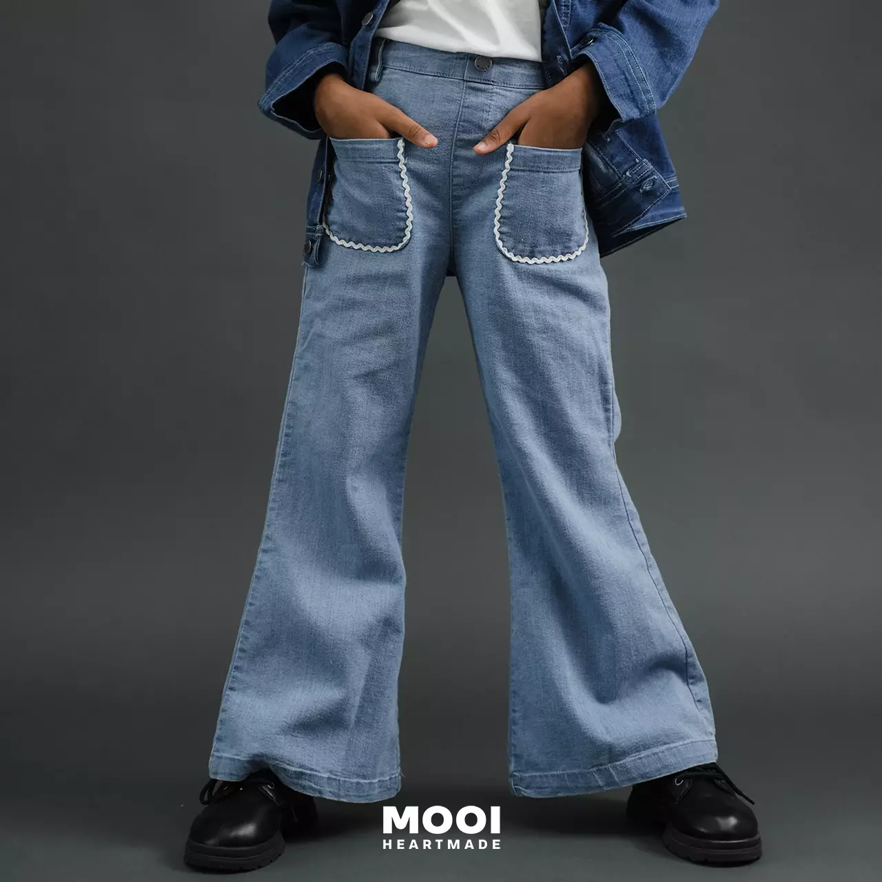 Mooi Celana Jeans Anak Kids Lea Denim Pants - Medium Blue