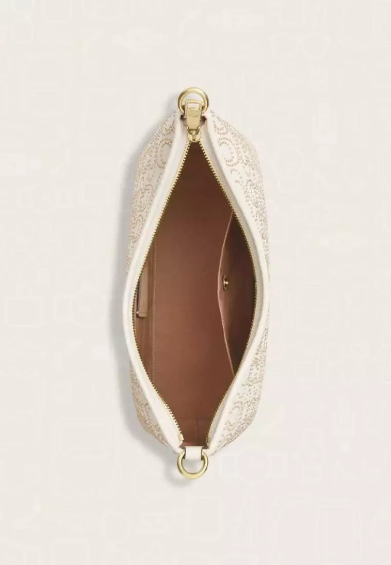 Coach Laurel Shoulder Bag With Signature Rivets Gold Chalk