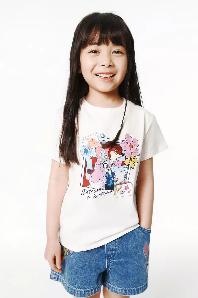 Printed cotton T-shirt