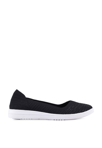 購買流行bata Women S Black Rhinestone Flat Shoes Zalora 台灣