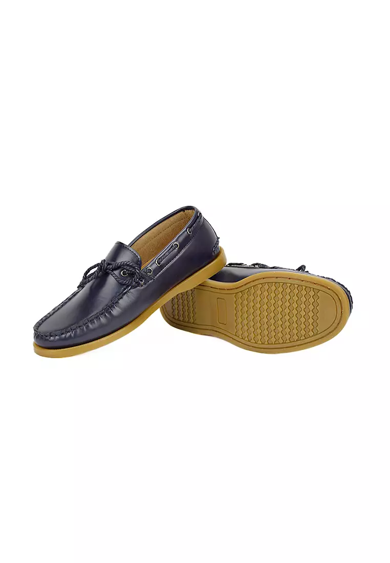 Men's Casual Boat Shoes MW 22339 Navy Blue C16