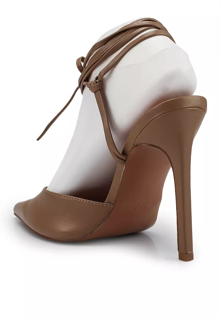 Wide Fit Prize Tie Leg High Heeled Shoes