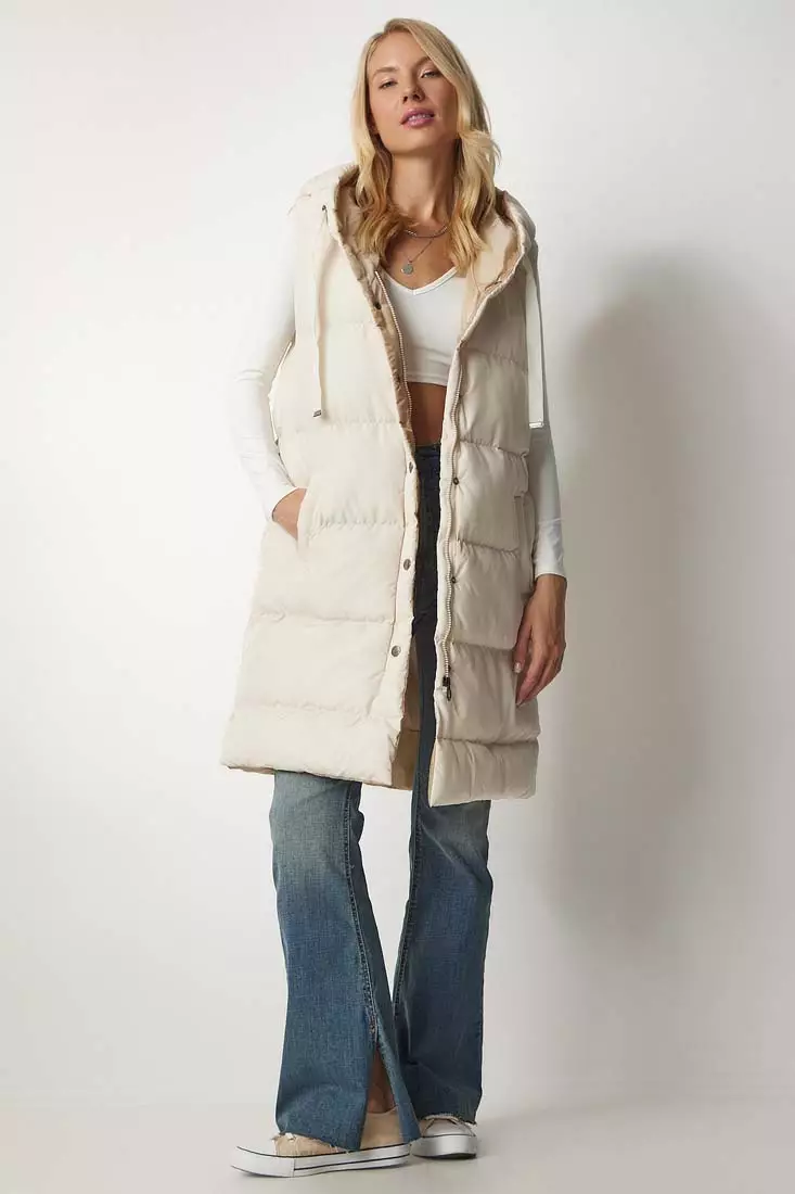 Hooded Long Inflatable Vest