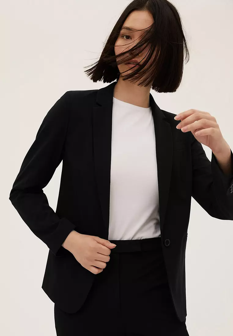 Jual Marks u0026 Spencer Slim Single Breasted Blazer Original 2023 | ZALORA  Indonesia ®