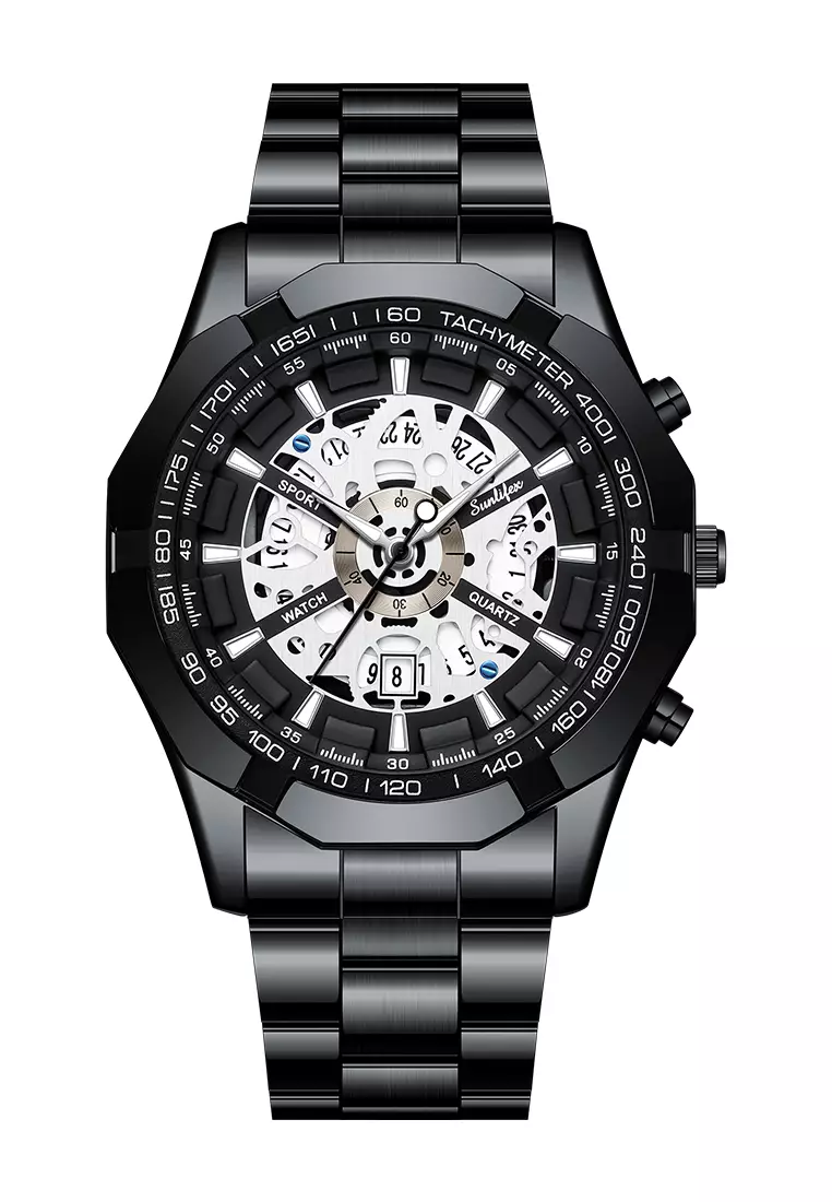 Jual Sunlifex Jam Tangan Pria Original Calendar Luxury Bisnis Tali