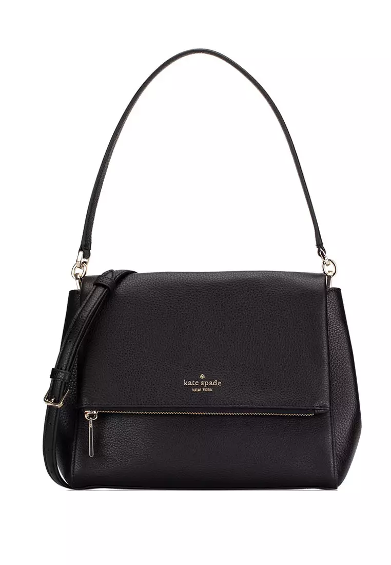 Buy Kate Spade Kate Spade Leila Medium Flap Shoulder Bag - Black Online ...