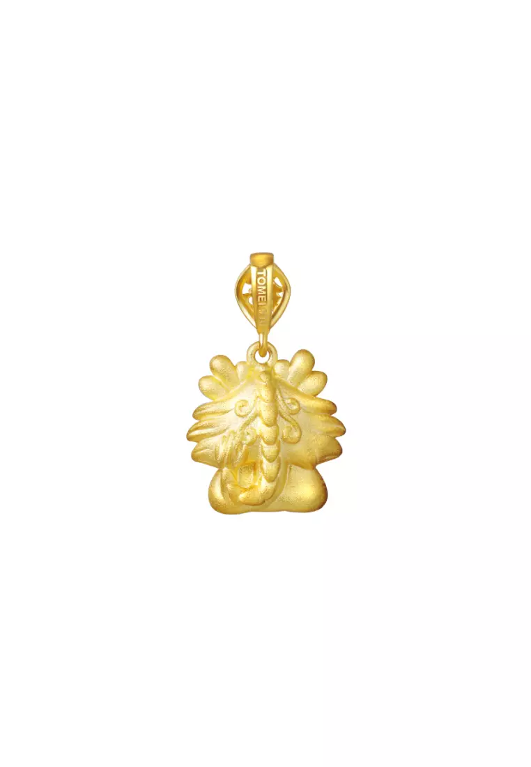 TOMEI【乐融龙】Happy Joyful Dragon Pendant, Yellow Gold 916