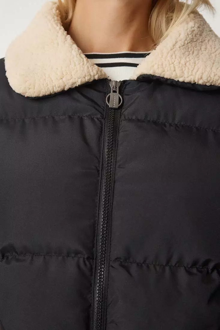 Plush Detailed Down Jacket