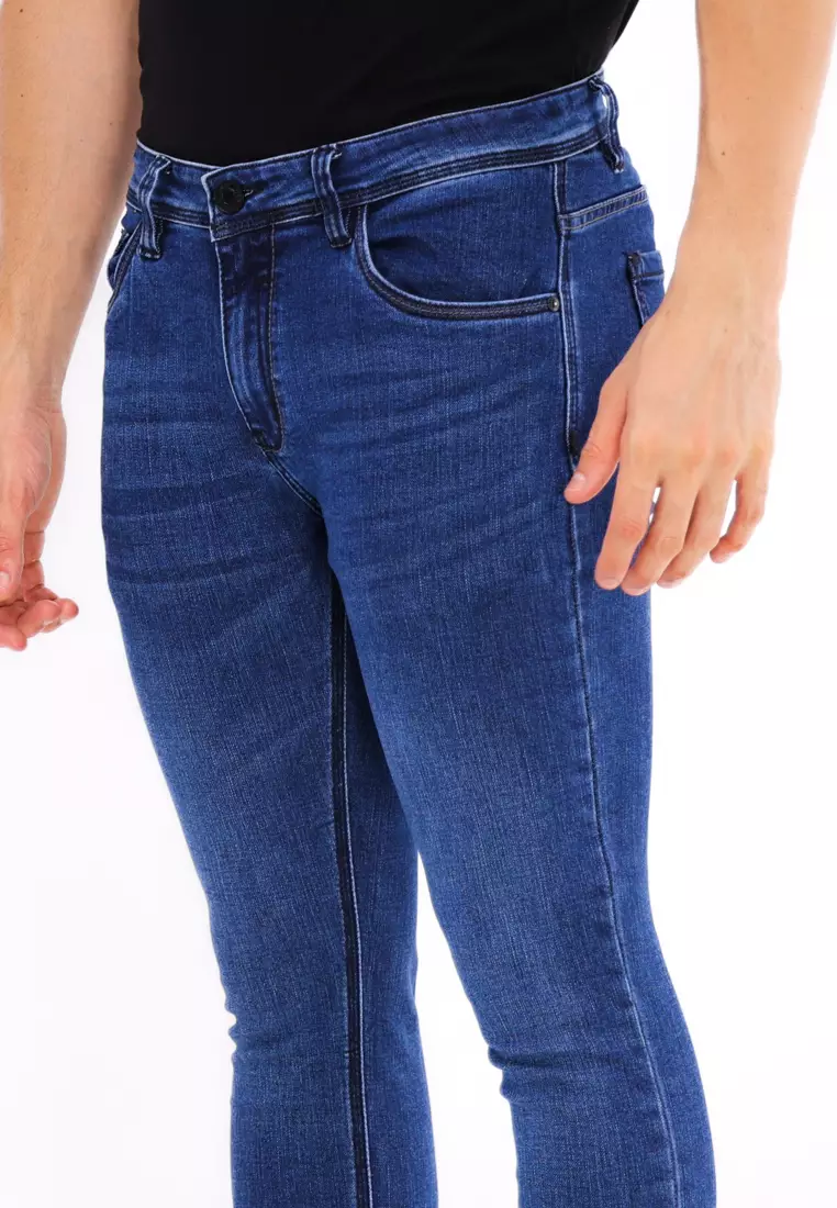Denim Long Pants Skinny Fit Stretch