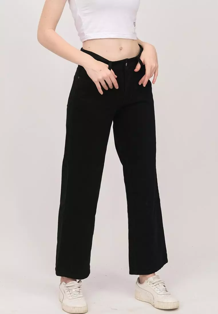 Fitwear - Lalitha Kulot Jeans - Black Plain