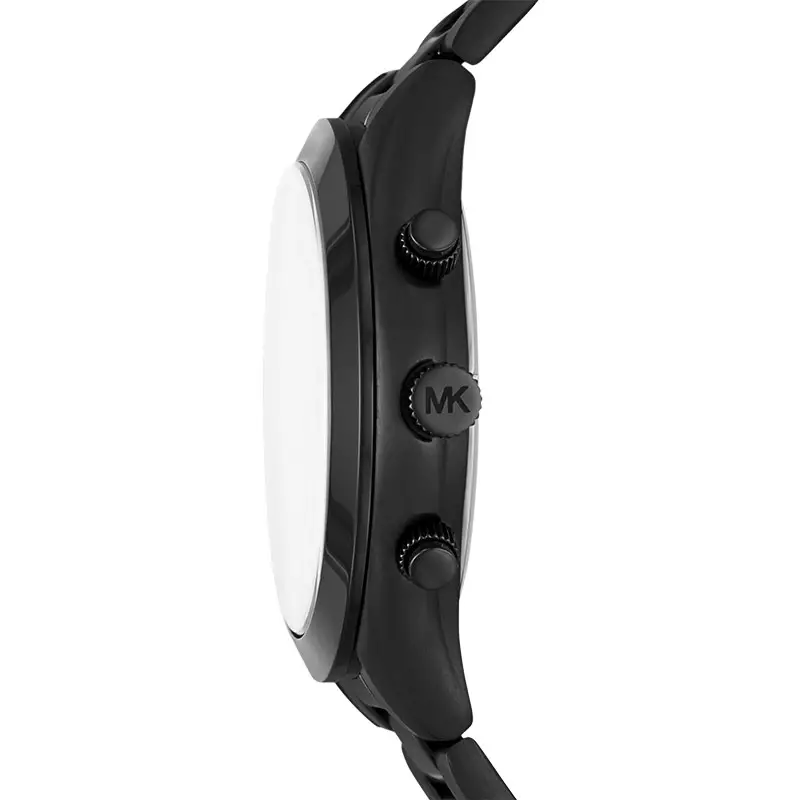 Jam Tangan Pria Michael Kors Slim Runway MK8919 Chronograph Men Black Dial Black Stainless Steel Strap