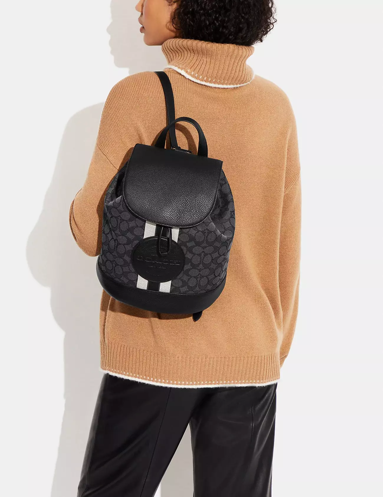 Coach backpack drawstring sale