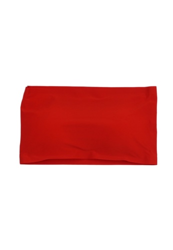 Kiss & Tell red Premium Asher Strapless Non-Slip Ice Silk Bralette Top in Red 66D1FUS1CF9B95GS_1