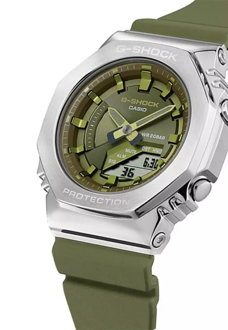 Casio G-SHOCK Jam Tangan Pria - Green Black - Resin - GM-S2100-3ADR