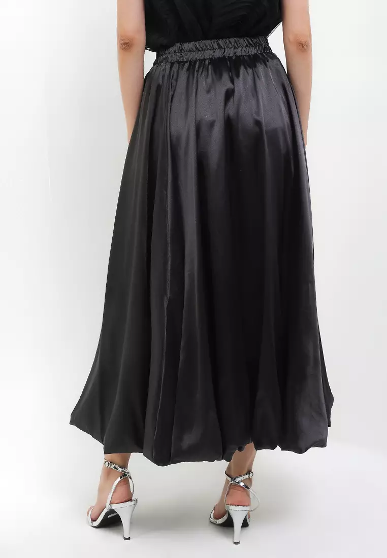 Metallic Maxi Balloon Skirt