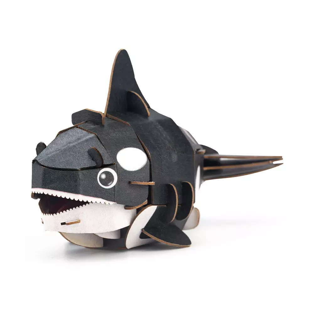 MIEREDU 3D PUZZLE BUILD & SOUND ORCA SET 29 PCS - HITAM/PUTIH