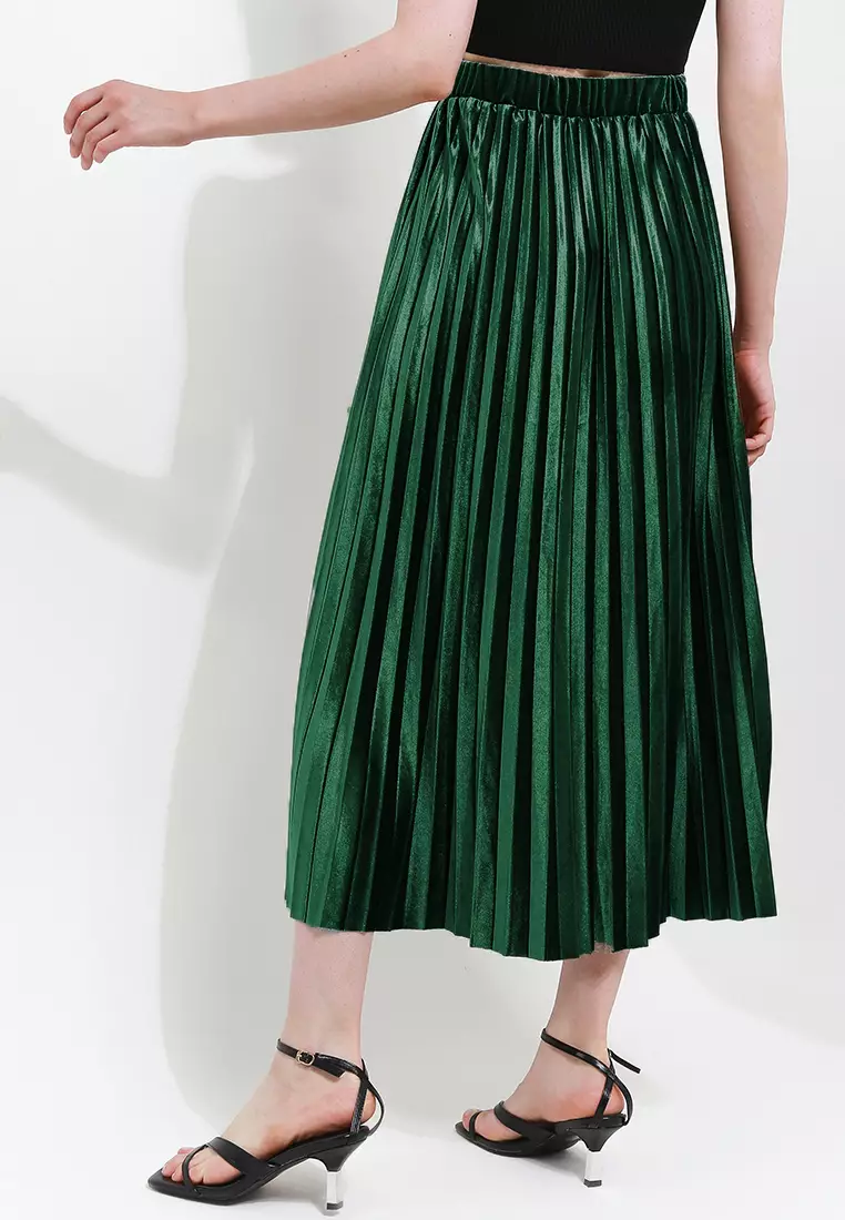 Pleated Skirt Velvet