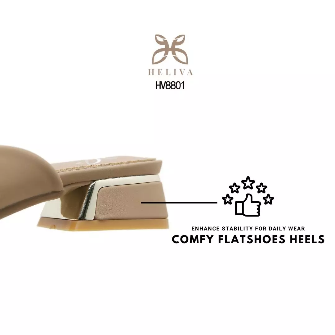 Heliva Aurel Classic Pleated Mules with Minimalist Strap and Statement Pearl Charm HV8801