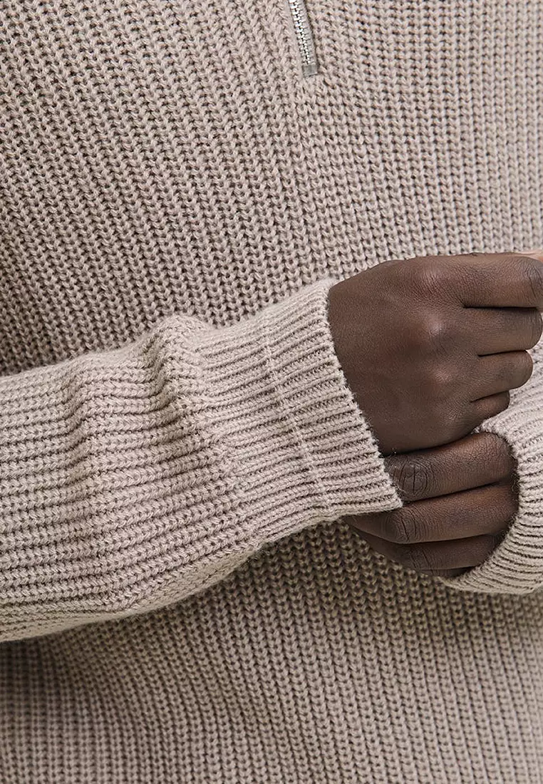 Half Zip Knit Sweater