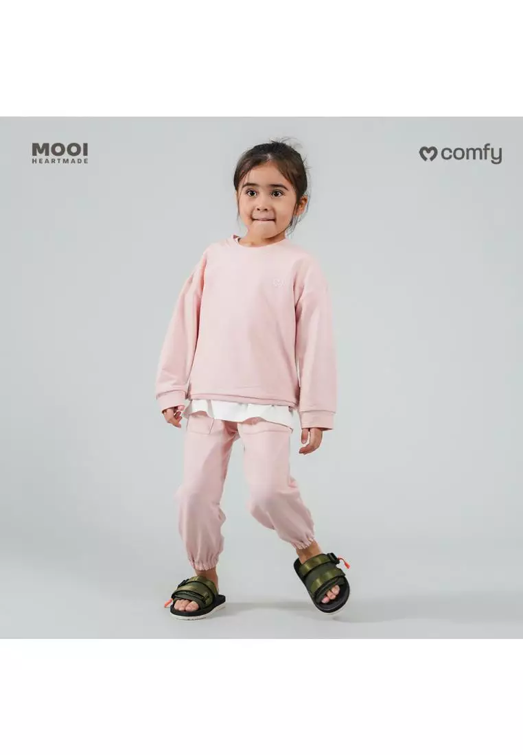 Mooi Celana Jogger Anak Comfy Jogger Pants Kids - Sage Green