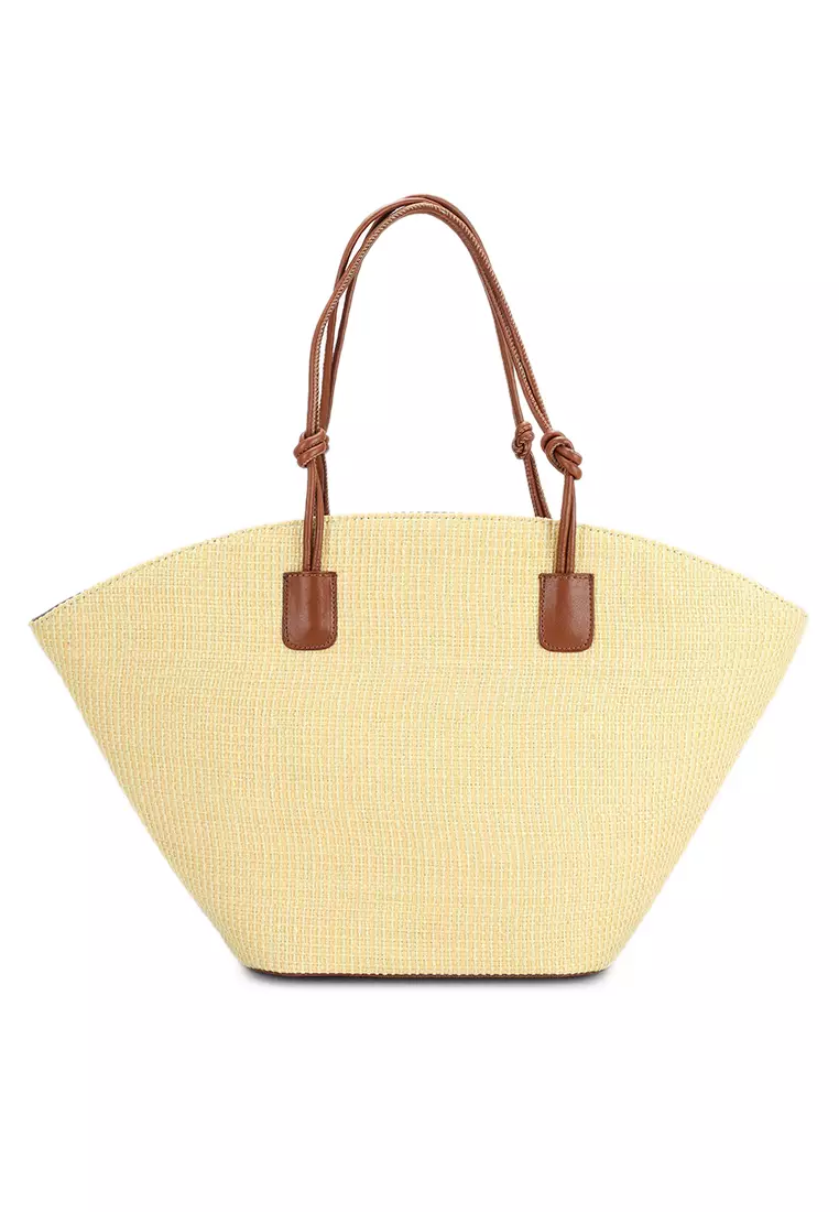 Raffia shopper store bag