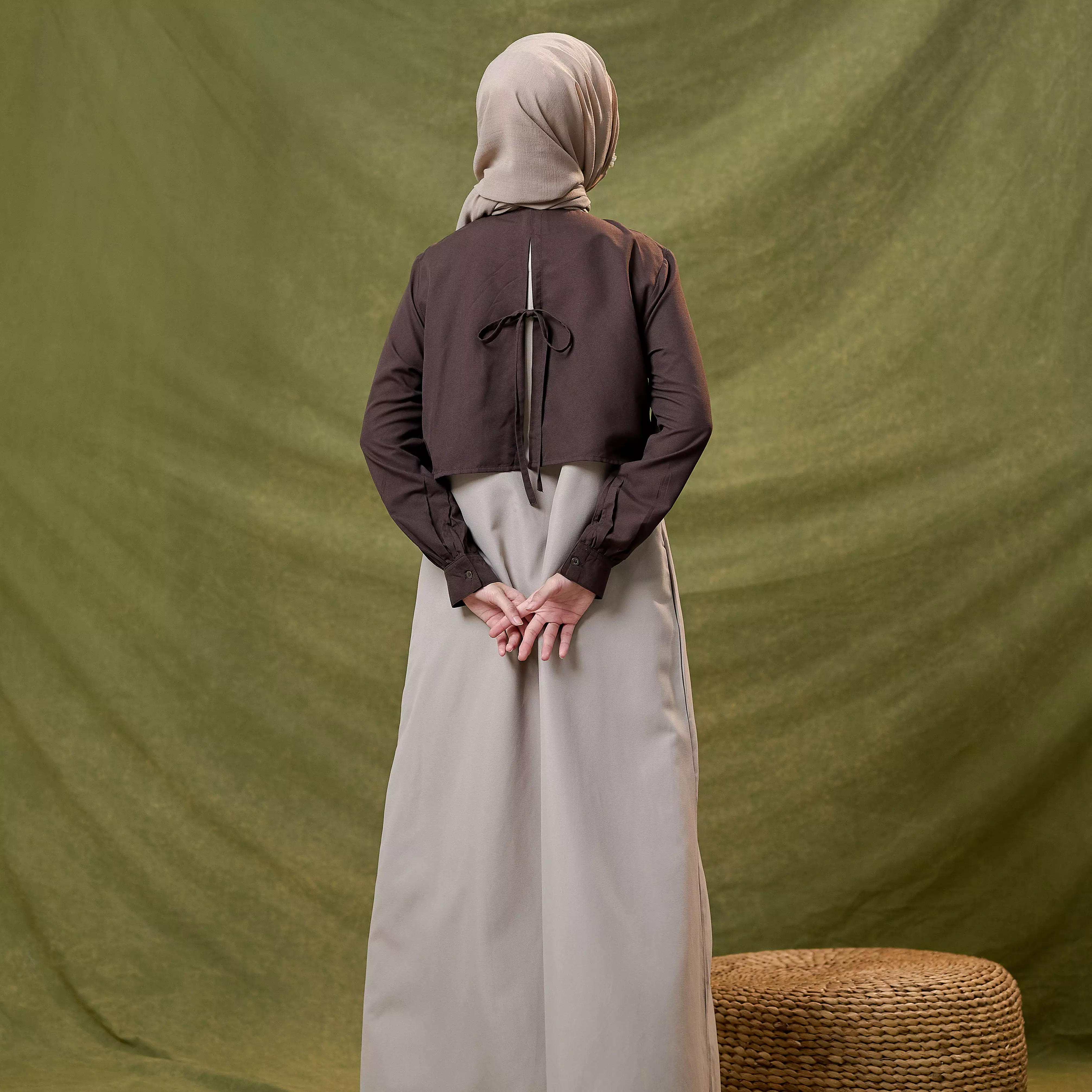 ZM Zaskia Mecca - Keyla Brown Gamis Wanita Dress - Romansa Khatulistiwa - Wijayakusuma