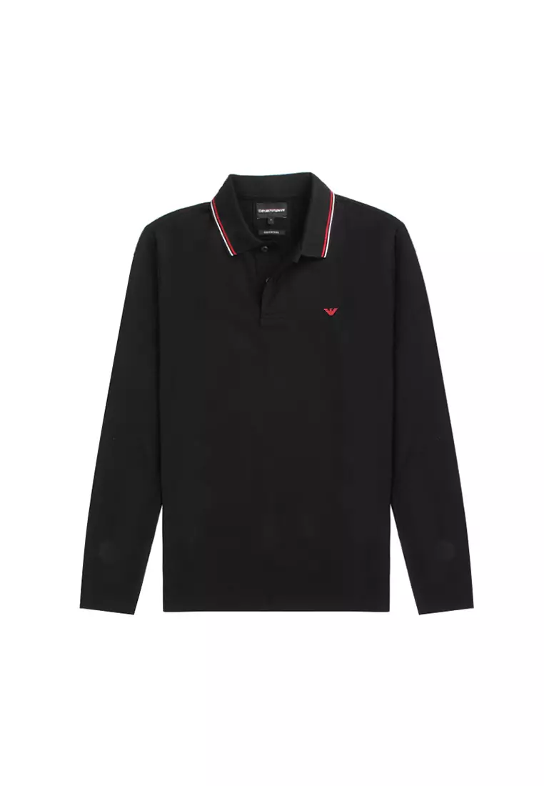 Ea7 polo long sleeve discount