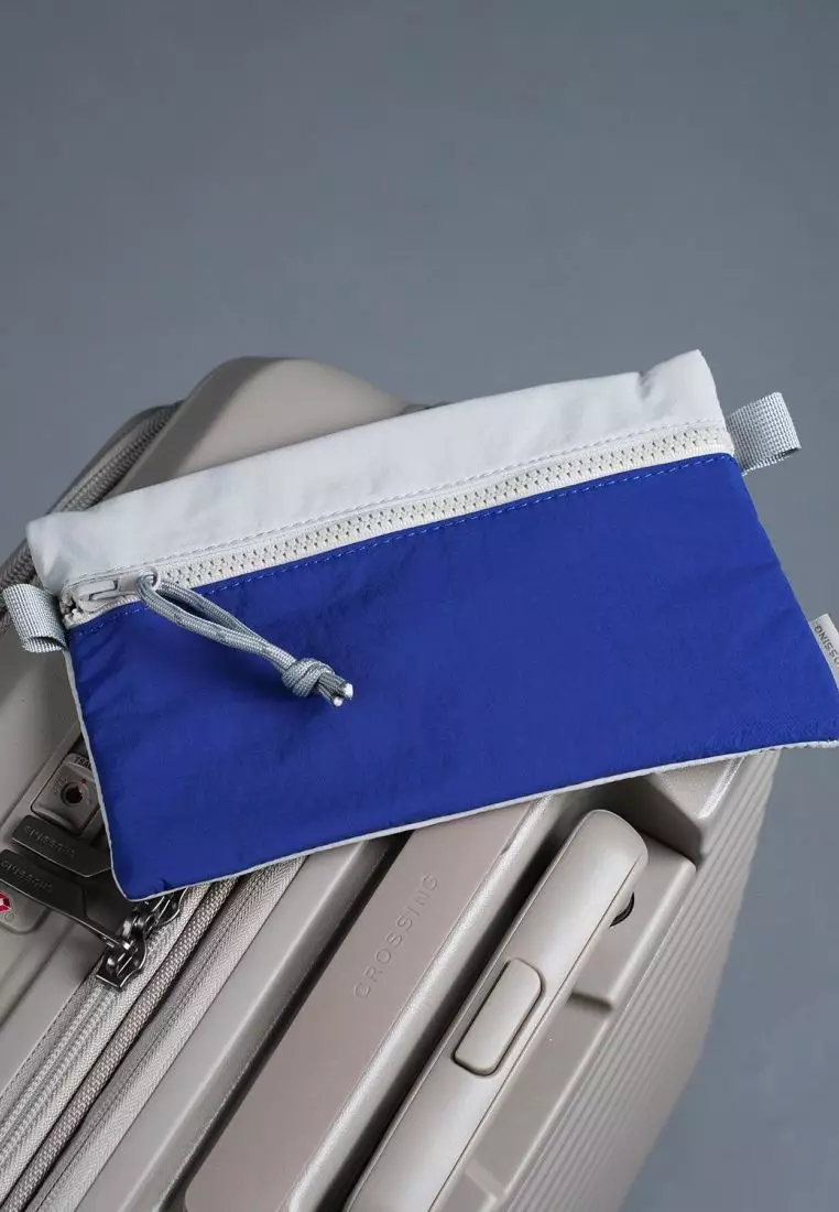 Crossing Tessa Colour Block Pouch Large - Blue/Grey