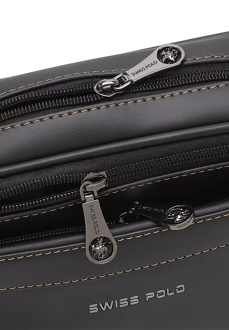 Men's Sling Bag / Crossbody Bag - Black