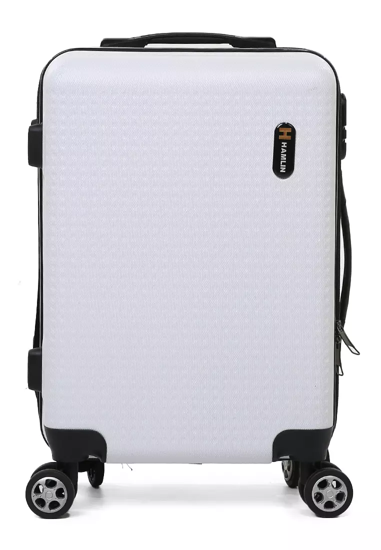 Carlton Koper Hardcase Unisex Size 20 Inch Dual Tone Color Large Compartment Suitcase Code Lock System Material ABS+PVC Coated ORIGINAL - White Red