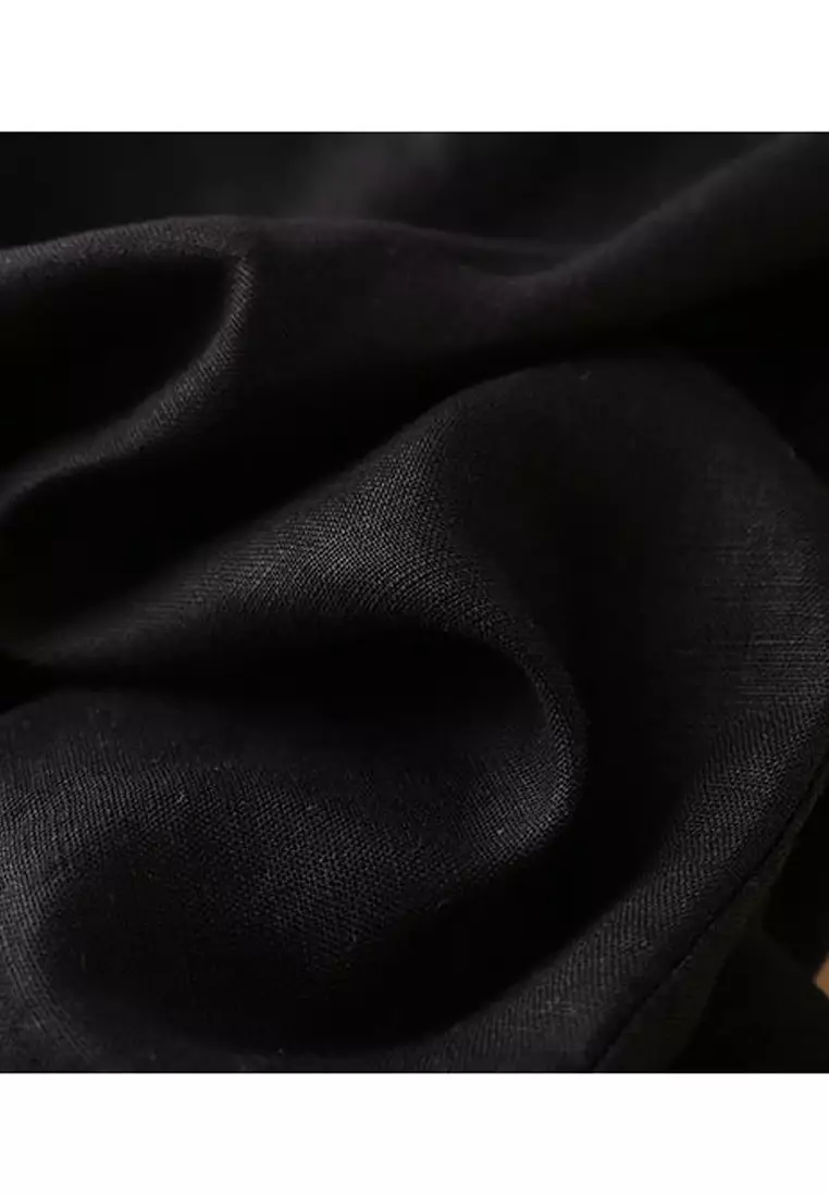 Loose Straight Cotton-flax Cropped Shorts RZ9112