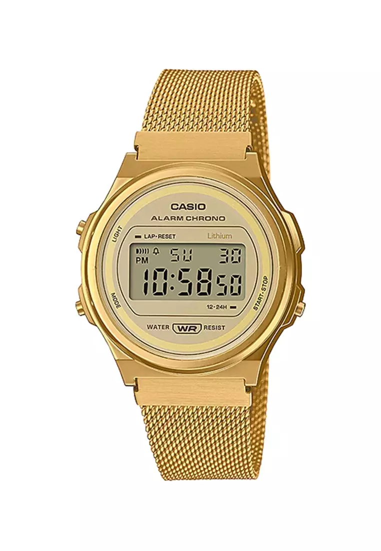 Casio full gold on sale watch