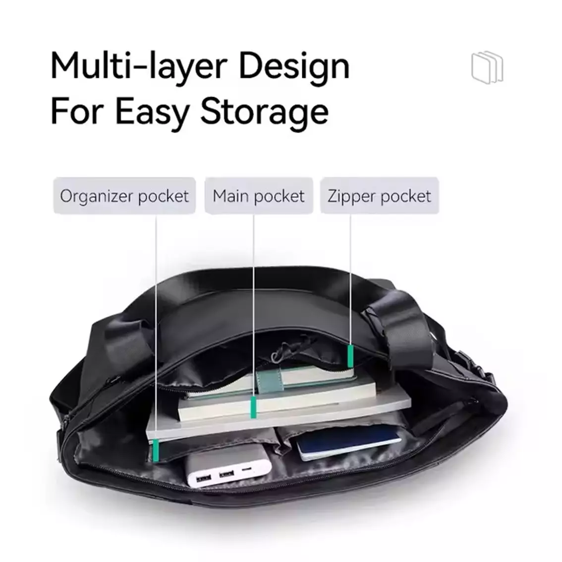 Mark Ryden Tas Jinjing Sling Shoulder Messenger Bag Briefcase Selempang Kerja Kantor Bisnis Laptop MR569-GREEN