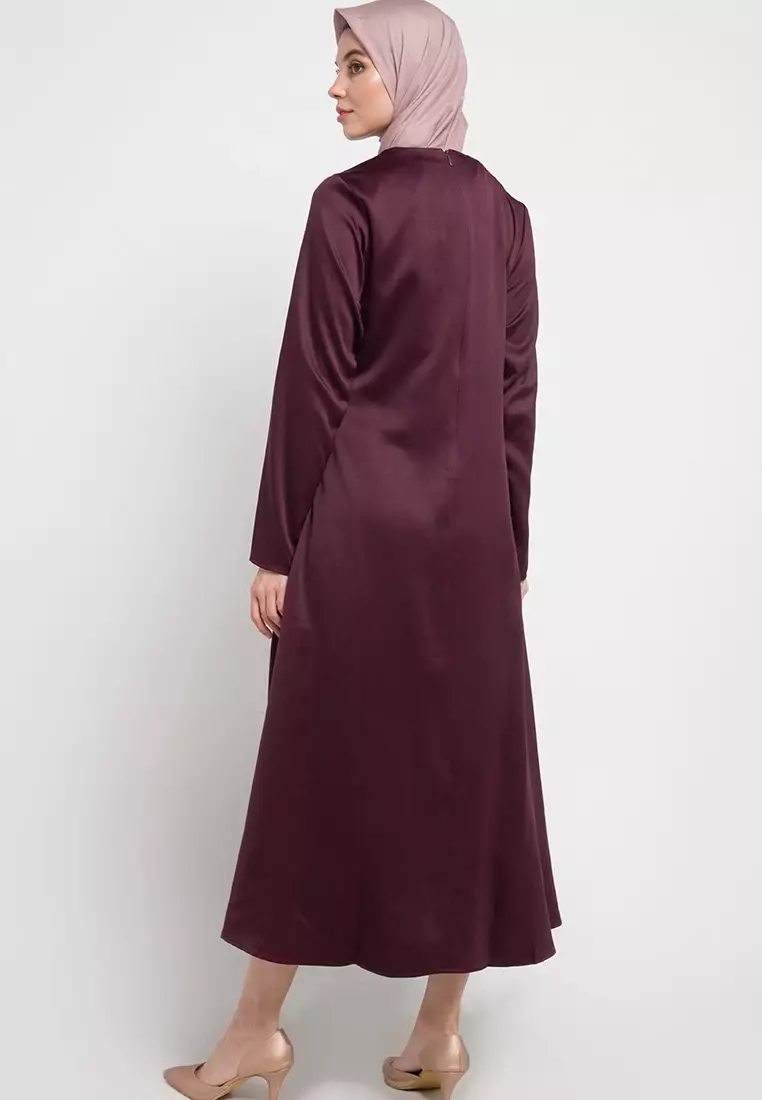 Lily Maxi Dress In Burgundy