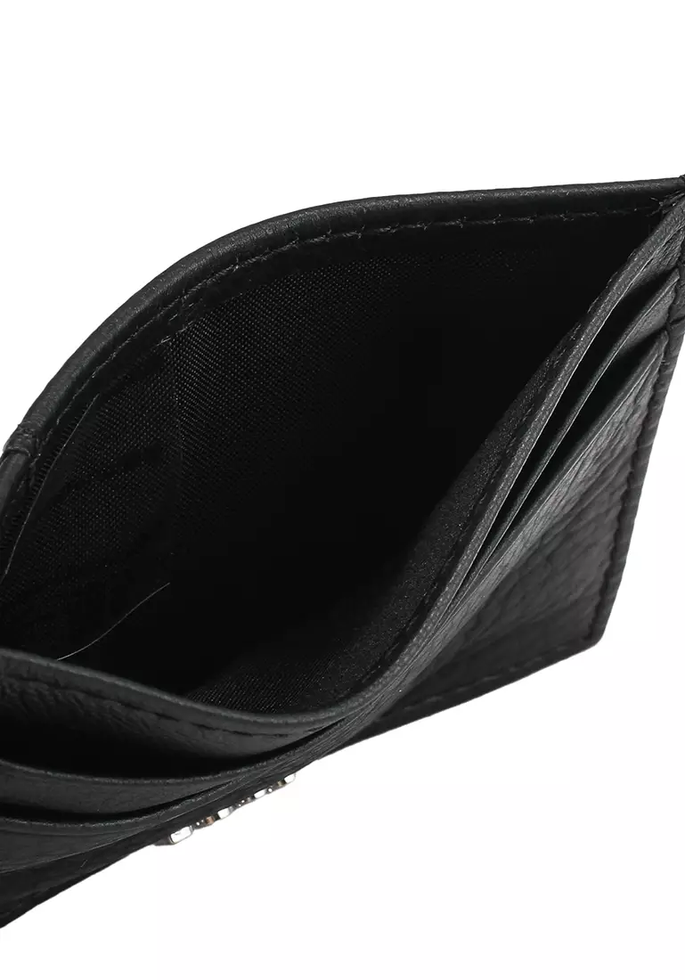 Logo Lettering Grained Leather Money Clip - BOSS Business