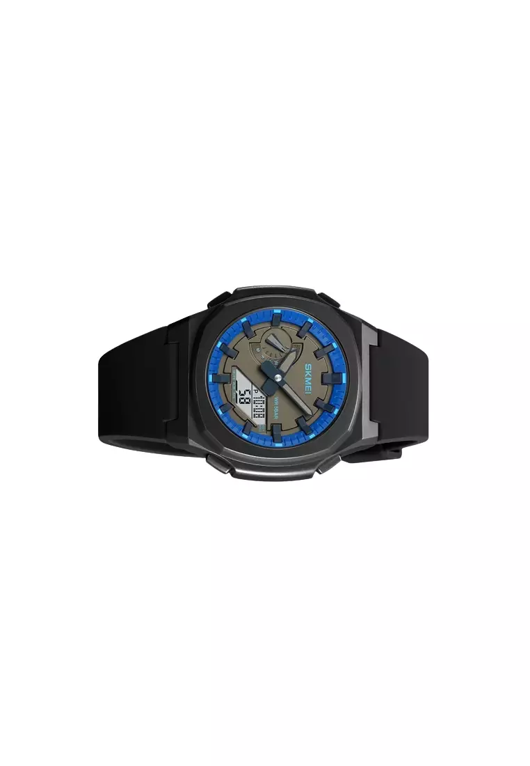 Jam Tangan Digital Analog Pria Black/Blue ORIGINAL