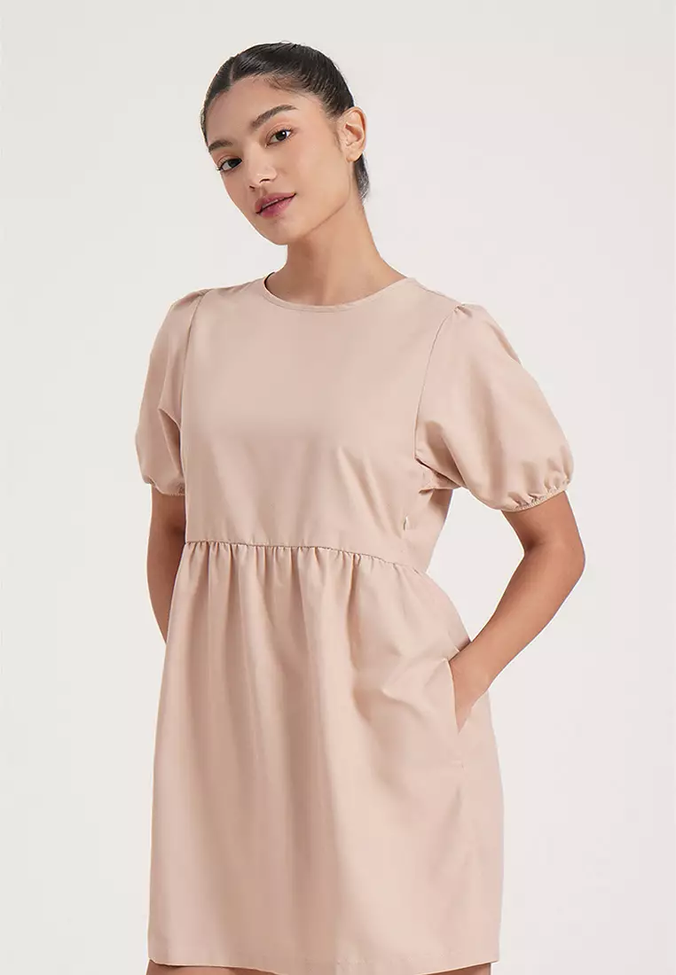 Puff Sleeves Mini Dress