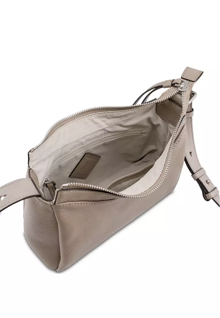 Cameron皮革單肩包 - 大象灰