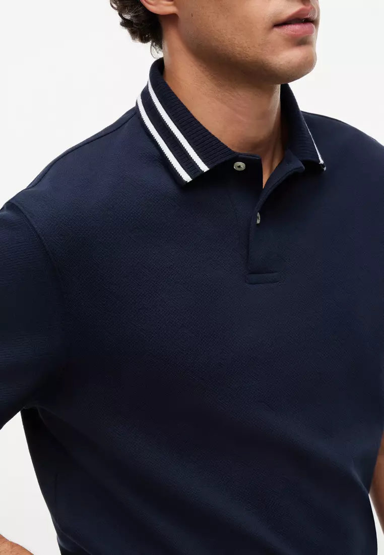 網上選購 Tommy Hilfiger 寬鬆剪裁印花提花POLO恤 - Tommy Mainline 2026 系列 | ZALORA香港