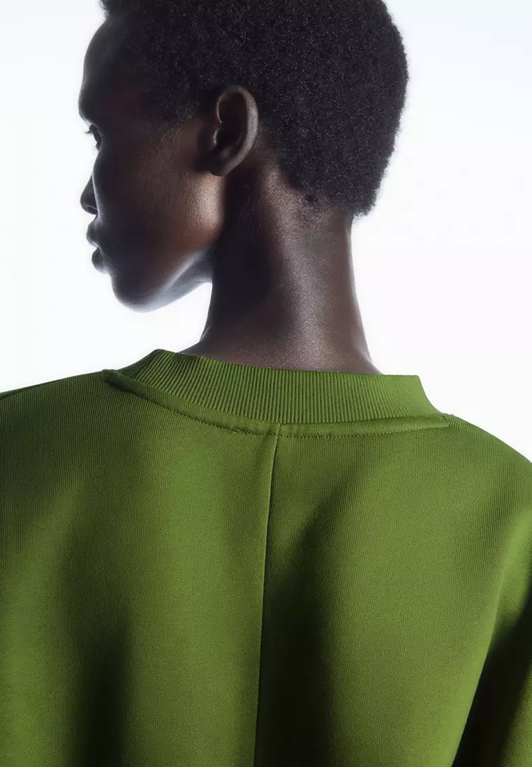Buy COS Oversized Fleece-Back Sweatshirt Online | ZALORA Malaysia