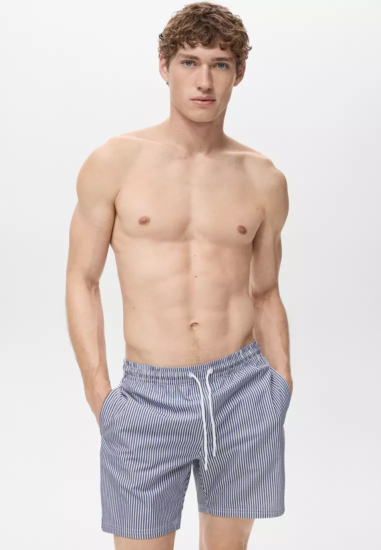 Seersucker Swimming Trunks