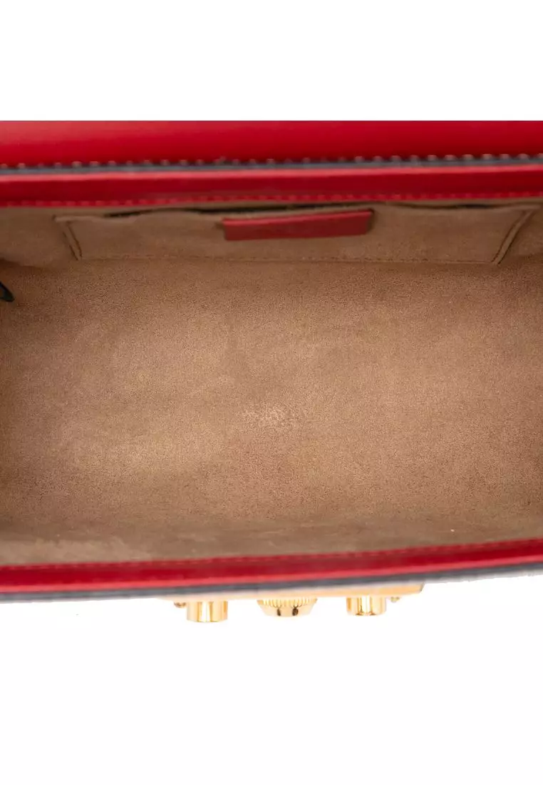 Pre-Loved Gucci Small Gg Supreme Padlock Crossbody