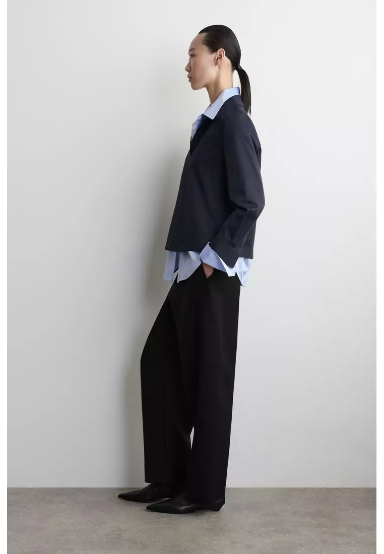 COTTON OPEN-COLLAR SHIRT