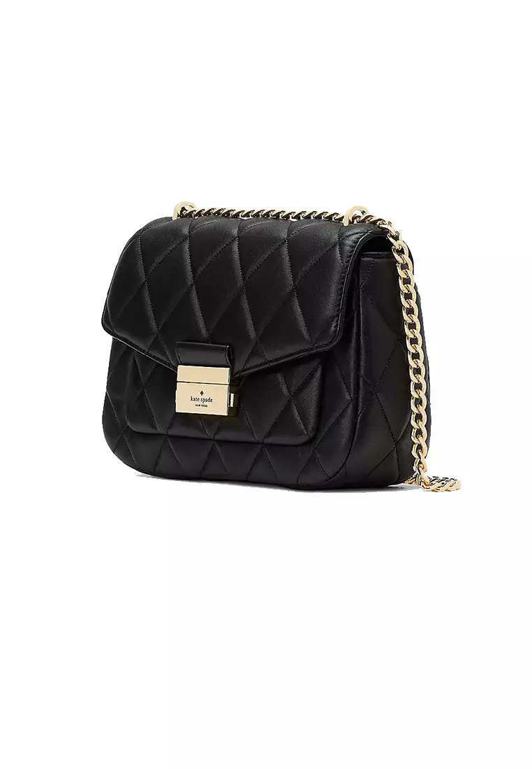 Kate spade black online quilted leather bag