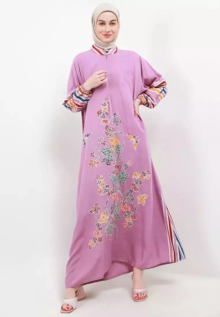 Syeril Dress Gamis Kaftan Encim Purple