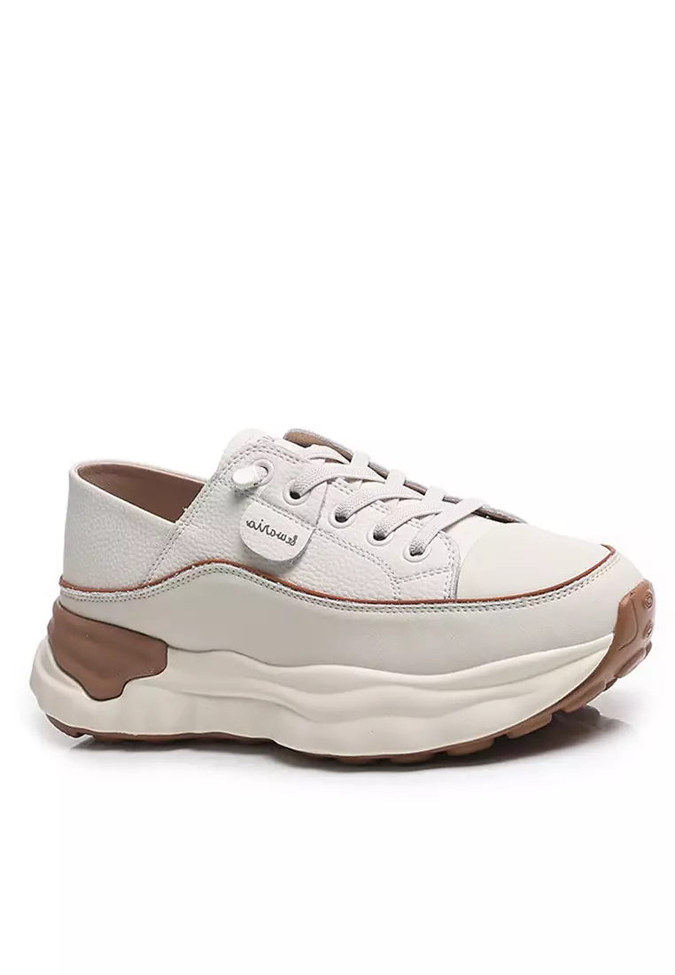 Discount on Twenty Eight Shoes  shoes - SKU: Genuine Leather Thick-Sole White Sneakers Rx-T3189