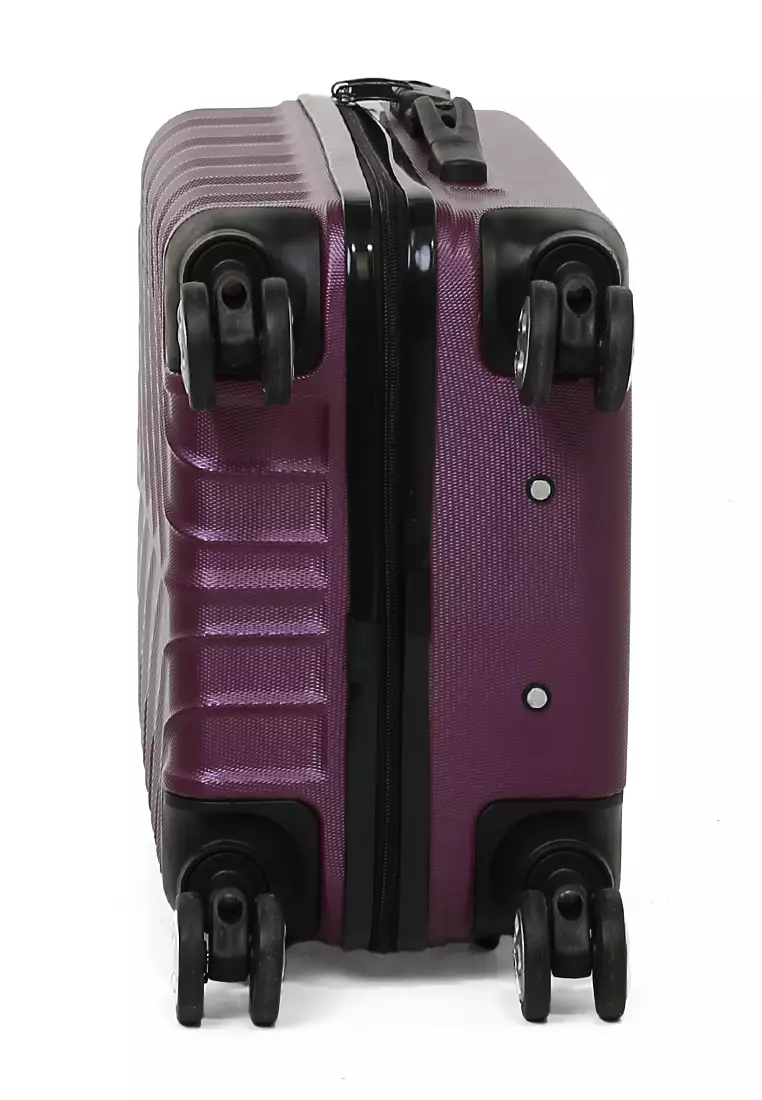 Carlton Tas Koper Hardcase Unisex Size 20Inch Suitcase Combination Lock Large Compartment Material ABS+PVC Coated ORIGINAL - Dark Purple