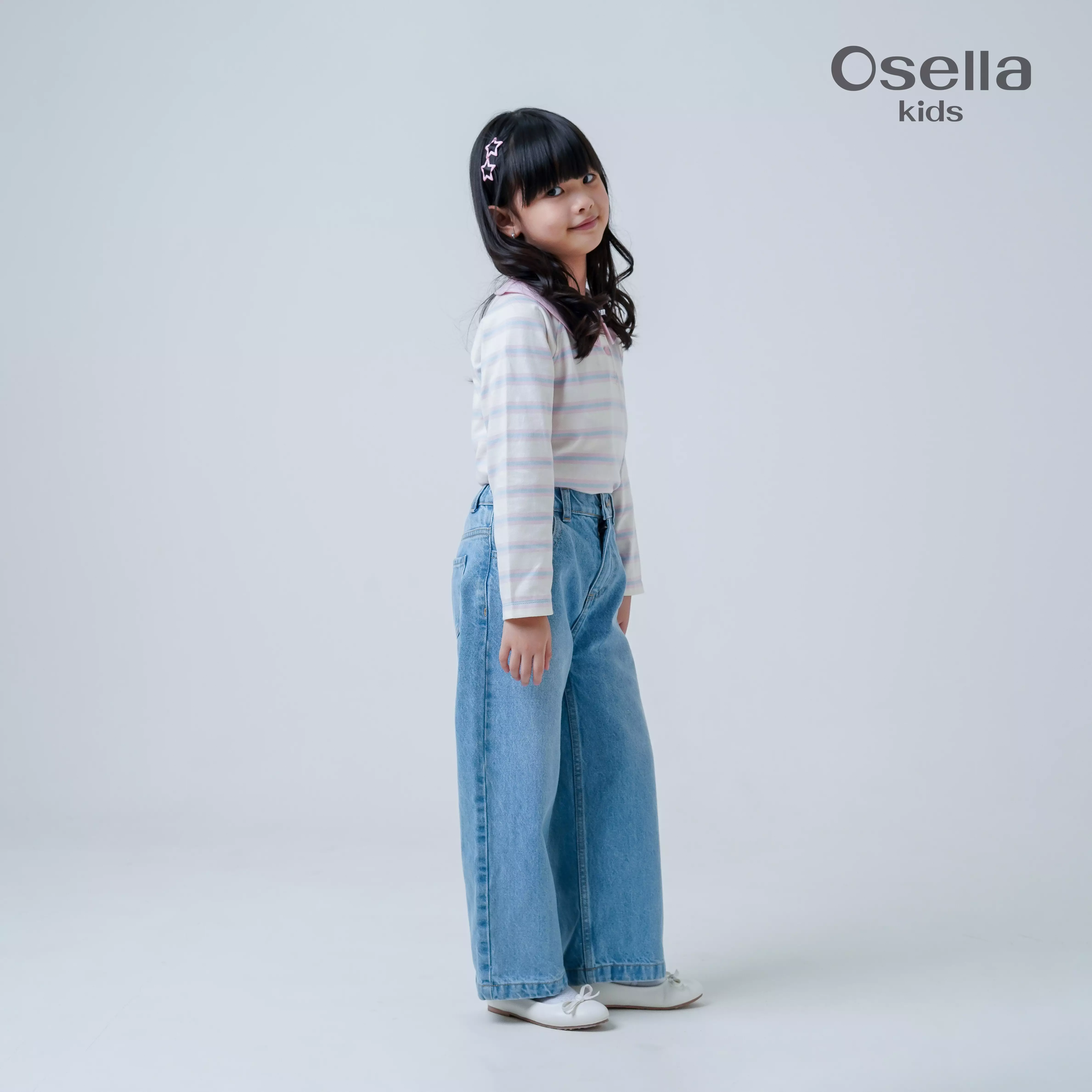 Osella Kids Ellies Straight Fit Jeans 238O6601A1 | Celana Denim Anak Perempuan