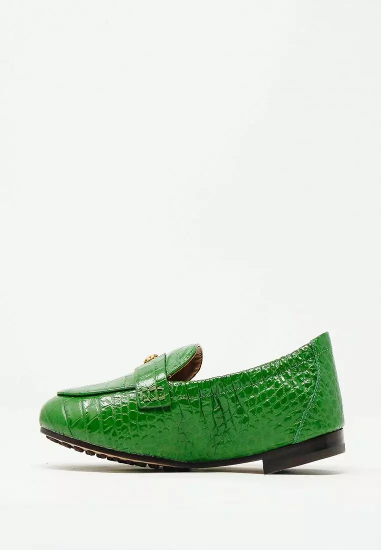 TORY BURCH TORY BURCH Mocassino In Stampa Cocco Verde Green